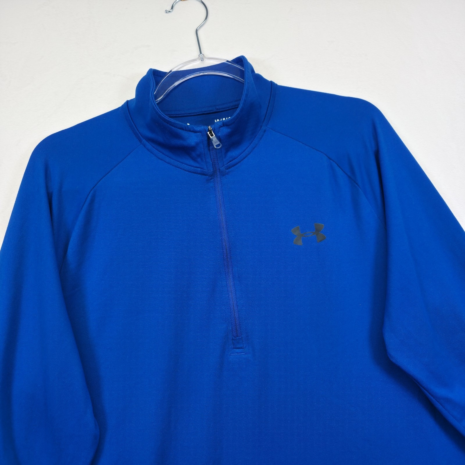 Under Armour Tech 2.0 Quarter Zip Pullover Sweater Mens L Blue Performance